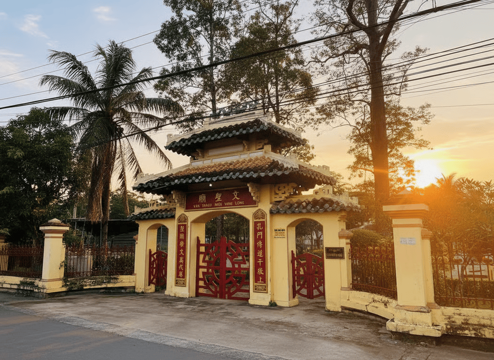 Văn Th&aacute;nh Miếu l&agrave; c&ocirc;ng tr&igrave;nh kiến tr&uacute;c c&ograve;n s&oacute;t lại từ thời Nguyễn sau khi qu&acirc;n Ph&aacute;p chiếm đ&oacute;ng miền T&acirc;y